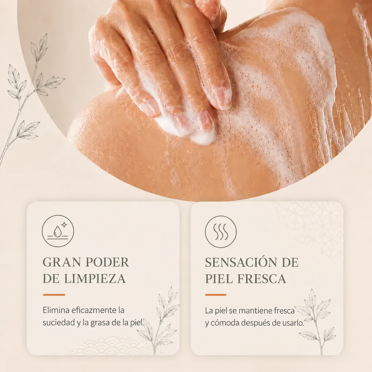 Gel de baño de caqui japonés